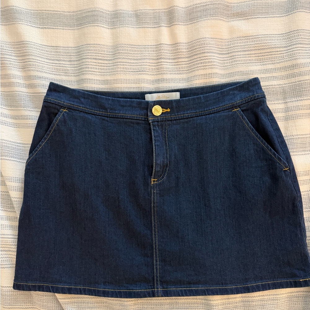 Lilly Pulitzer Colette Denim Mini Skirt